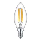 Philips Corepro LED Kerze E14 Fadenlampe Klar 6.5W 806lm - 827 Extra Warmweiß | Ersatz für 60W